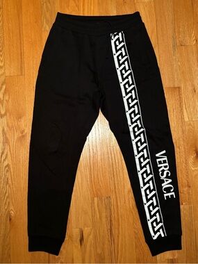 Versace Runway Logo Jogger Pants